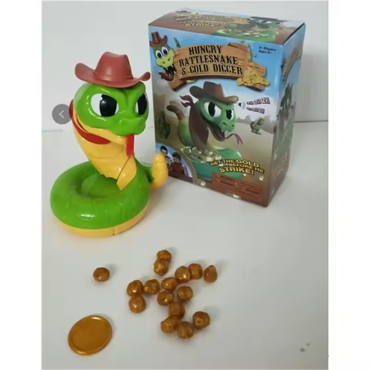 Juguete eléctrico de serpiente de cascabel: aterrador y complicado, ideal para juegos de fiesta, juego de fiesta de cazador de oro de serpiente de cascabel hambriento para niños y niñas - 1