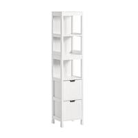 SoBuy Armario de Baño Mueble Baño Auxiliar Organizador con 1 Comportamiento Abierto y 2 Puertas 70 x 35 x 90 cm Blanco BZR121-W ES - details 9