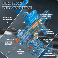 Pistola de agua eléctrica Ump45, potente pistola rociadora de agua de alta presión con tapa de fuego, juguetes al aire libre para niños, regalos de cumpleaños y Navidad - details 1
