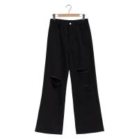 Vaqueros de pierna recta de cintura alta para mujer, pantalones vaqueros rasgados elegantes y elegantes, nd 2025 - details 12