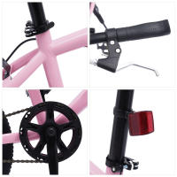 Bicicleta de Montaña de Acero de Alto Carbono y PU para Niños Estilo Clásico Duradero Belleza - details 6
