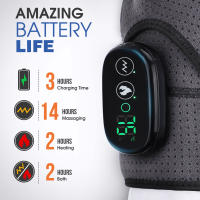 Masajeador de hombros con calefacción eléctrica, cinturón de soporte térmico para fisioterapia, vibración, artritis articular, alivio del dolor - details 7