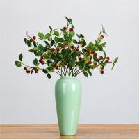 Ramas artificiales de frambuesa de tacto Real, simulación de plástico elegante, frutas de arándano, ramas de bayas artificiales hechas a mano - details 3