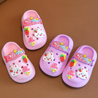 Sandalias para niñas, bebés de conejo antideslizantes con suelas suaves para uso interior de verano, zapatillas frescas de suela blanda para niños - details 3