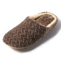 Espina de pescado gamuza interior masculino y femenino parejas hogar zapatillas de algodón térmico. - details 8