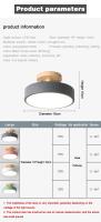 Lámpara De Techo Industrial Nórdica Para Entrada Sala De Estar Comedor Dormitorio Estudio Baño Luz Redonda De Madera Moderna - details 8