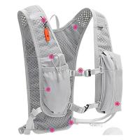 Chaleco de hidratación transpirable, impermeable, múltiples bolsillos, mochila para correr, Material de nailon ultraligero, mochila para agua, maratón - details 1