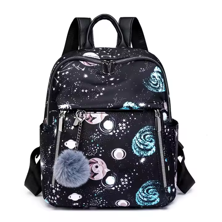 OKKID Mochila Compacta Diseño Mini Negro para Mujer Ideal para Senderismo y Escuela - 1