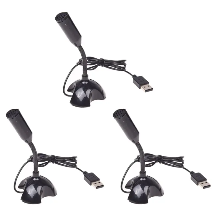 Micrófono USB Web Flexible con cancelación de ruido, soporte para Mac, PC, ordenador portátil, 3 uds. - 1