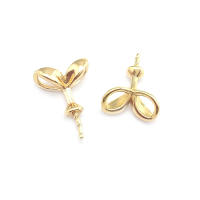 Perlas de latón de alta calidad con baño de oro de 18K, media perforación, para conectar dijes, tapas de perlas, accesorios para la fabricación de joyería DIY para mujeres - details 37
