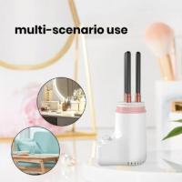 Secador de brochas de maquillaje, máquina de secado rápido automático multifunción, con temperatura y tiempo ajustable, tipo C, color blanco - details 9