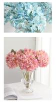 Ramo de hortensias de tela de seda DIY, paquete de flores artificiales Retro Vintage, decoración de boda de flores falsas - details 17