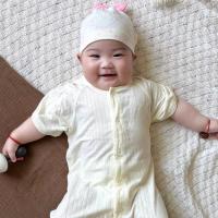 Gorro de muselina sin hueso de algodón para mantener el calor, gorro fetal de dibujos animados para bebé de 0 a 3 meses, turbante elástico suave para recién nacido - details 4