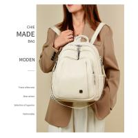 Mochila de cuero suave para mujer, bolso de un solo hombro, bolso escolar, bolso de viaje de gran capacidad, bolso de ocio versátil, moderno y nuevo. - details 3