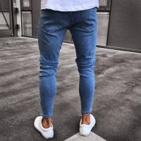 Vaqueros rotos de los hombres de moda versátil suelta elástica pantalones vaqueros de pierna pequeña - details 3