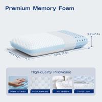Almohada Refrescante y Transpirable Diseño Moderno Hipoalergénica Soporte Ergonómico para Dormir de Costado/Esposo/Barriga Lavable por Ambos Lados - details 0