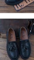 Nuevos zapatos de cuero para hombre, de cuero genuino de alta gama, zapatos de cuero vacuno puro con suela blanda - details 13