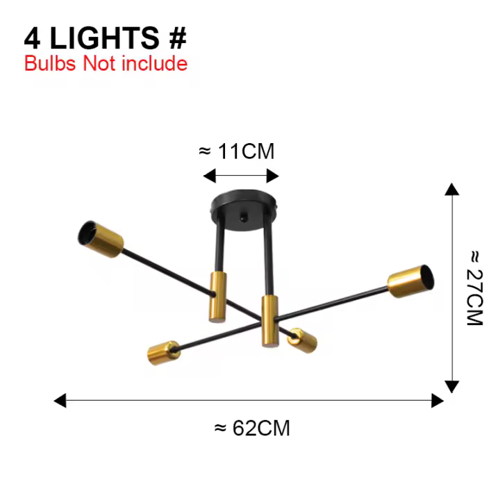 Lámpara colgante de techo moderna para el hogar, luz LED de araña nórdica E27, para dormitorio y sala de estar - 1