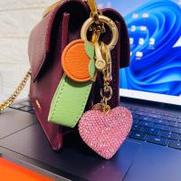 Llavero En Forma De Corazón Con Colgante Para Llaves De Coche Anillo Abierto Para Bolsa Moda Accesorio De Decoración Para Mujer - details 1