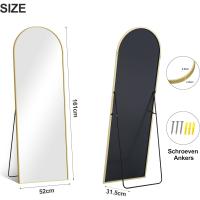 Espejo de Pie Curvado Grande Espejos de Pared con Marco de Aluminio 161 x 52 cm - details 34