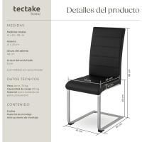 Juego de Sillas de Terciopelo Sillas de Comedor Ergonómicas Versátiles - details 11