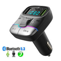 Transmisor FM para coche con Bluetooth 5,3, adaptador inalámbrico, reproductor MP3, llamada manos libres, USB Dual, PD, Cargador rápido, rueda de rodillo - details 18