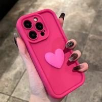Funda de silicona con corazón de amor en 3D para iPhone, carcasa trasera de caramelo a prueba de golpes para iPhone 16, 15, 13, 12, 11, 14 Pro Max, X, XR, XS, 16 Plus - details 6