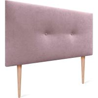 Cabecero de Polipiel o Tela Acualine Liso con Botones y Patas Tapizado de Alta Gama Cabezal Lujo Cama Dormitorio Moderno Acolchado (Tela Beige, 145x105cm (Camas 120/135/140)) - details 19