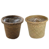 Cesta tejida rústica para macetas, práctica y versátil, cesta de almacenamiento para balcón, sala de estar, porche - details 7
