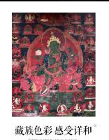 Cuadro colgante tradicional Twenty one Tara Thangka, imitación de la secta tántrica Xizang, pintado a mano, para el hogar, sala de estar tibetana - details 4