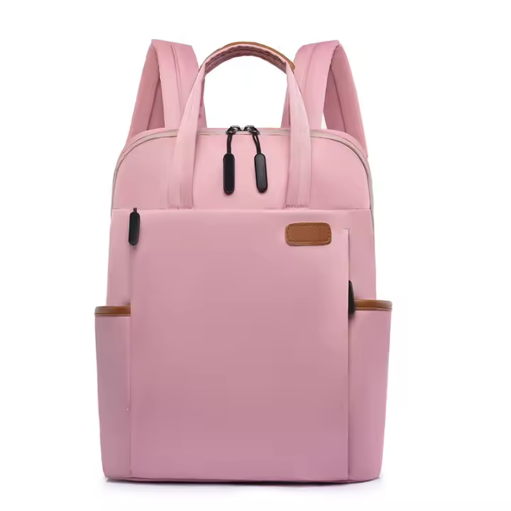 Mochila De trabajo simple para mujer, bolso de mano para ordenador portátil, mochila de hombro ligera informal, mochila de viaje de gran capacidad con cinturón de equipaje - 1