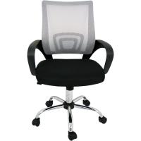 Silla de Oficina sin Reposacabezas, Poliéster y Rejilla, Gris, 53,5x57x98 cm - details 5