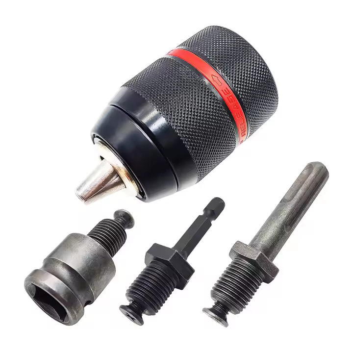 Portabrocas sin llave de 1,5-13Mm, adaptador de llave cuadrada de 1/2 pulgadas, 20UNF con vástago sds-plus, vástago hexagonal de 1/4 pulgadas - 1