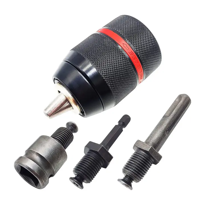 Portabrocas sin llave de 1,5-13Mm, adaptador de llave cuadrada de 1/2 pulgadas, 20UNF con vástago sds-plus, vástago hexagonal de 1/4 pulgadas - 1