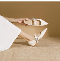 Zapatos planos de tacón bajo con punta de diamantes de imitación, zapatos de mujer - details 20