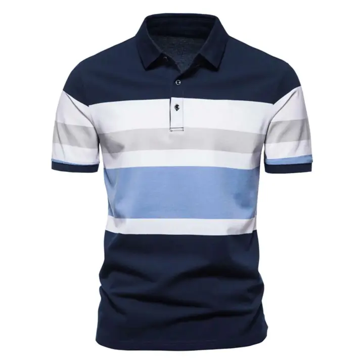 Polo de manga corta para hombre, nuevas camisetas casual en varios colores para el verano. - 1