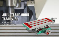 SucceBuy Mesa de fresado 450 × 170 mm (17,7 × 6,7 pulgadas), mesa de trabajo deslizante compuesta de 30 kg, fresadora transversal de 2 ejes y 4 vías para soportes de taladro y fresado de banco - details 0