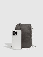Bolso de mano con cuentas para mujer, bolso bandolera con cadena, bolso esmerilado para teléfono móvil, bolso con cremallera para mujer - details 27