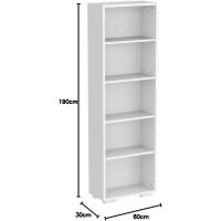 Libreria Estanteria con 5 Compartimentos, Estanteria Almacenaje para Libros, Estanterias de Madera, Mueble Almacenaje, Estanteria Habitacion - Madera Clara, Roble Sonoma - details 16