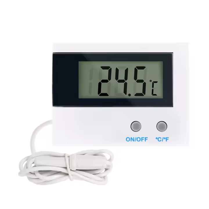 Termómetro Digital LCD para interiores con sonda impermeable, Sensor de temperatura conveniente para pecera, nevera, acuario, almacenamiento en frío - 1