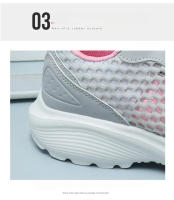 Zapatillas de deporte de moda de las mujeres ahuecadas hacia afuera ultra ligeras grandes de malla transpirable zapatos casuales de los zapatos de las mujeres - details 8