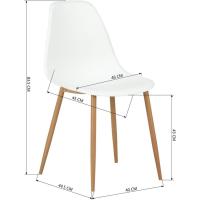 Juego de 4 sillas de comedor con asiento y respaldo suaves, con patas de metal macizo, para salón, dormitorio, cocina o comedor, ante marrón - details 21