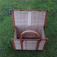 Cesta de bambú de mano de estilo Pastoral, plegable con tapa, cesto de Picnic rectangular, cesta tejida a mano, cesta de Picnic al aire libre - details 3