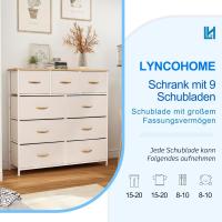 Cómoda con 9 cajones de tela, cómoda de dormitorio, mueble de almacenamiento, muebles de dormitorio, cómoda de 9 cajones, cómoda para cocina, oficina, pasillo, estilo rústico - details 19
