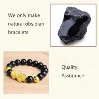 Pulsera de obsidiana Feng Shui para hombre y mujer, cuentas naturales reales, piedra negra, cobre puro, Buda Pixiu, amuleto de buena suerte, joyería - details 7