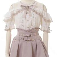 Minifalda estilo lolita de cintura alta pastel kawaii con encaje gótico - details 3