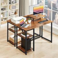 Escritorio de Computadora con Estantes Reversibles Mesa de Oficina para Ahorro de Espacio - details 24
