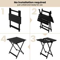 Mesa plegable de aluminio para acampar, mesa auxiliar para balcón, escritorio ultraligero, mesa de picnic plegable - details 5