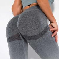Malla de color degradado sin costuras para mujer, pantalones para correr Fiess con sandalia para realzar la cadera, pantalones de yoga de secado rápido - details 22