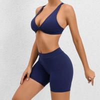 Conjunto de pantalones cortos cruzados sin espalda para mujer, ropa deportiva de 2 piezas, ropa de entrenamiento PIESS, ropa deportiva - details 12